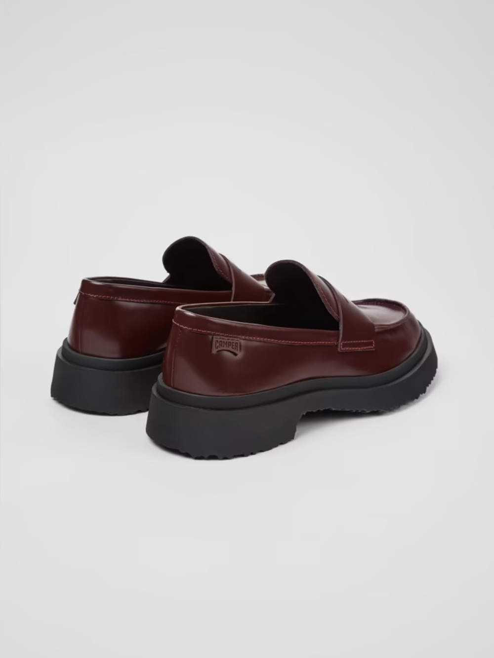 NWOT Camper Walden Burgundy Leather Moccasins - Picture 4 of 12